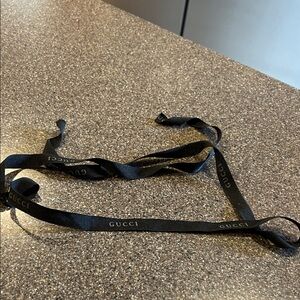 Gucci Black Logo Ribbon